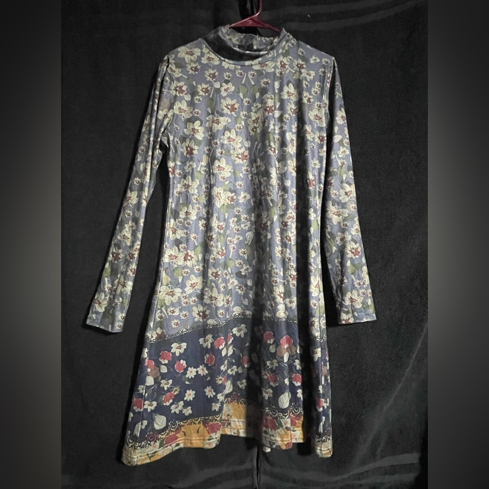 Floral Long Sleeve Midi Dress